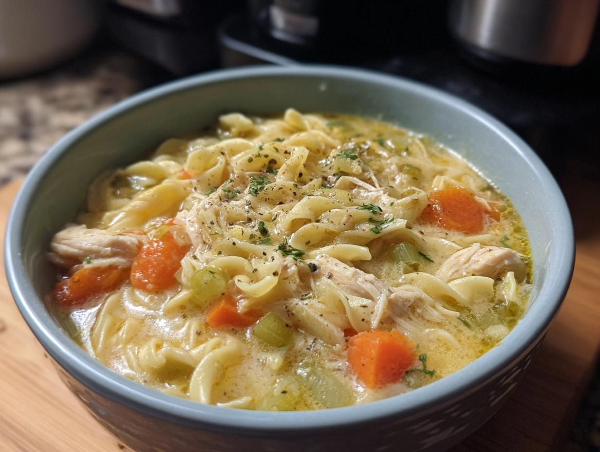 Crockpot Creamy Chicken Noodle Soup - detail 1
