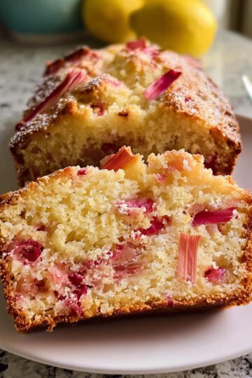 Delicious Lemon Rhubarb Bread