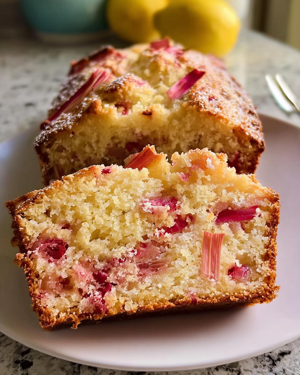 Delicious Lemon Rhubarb Bread