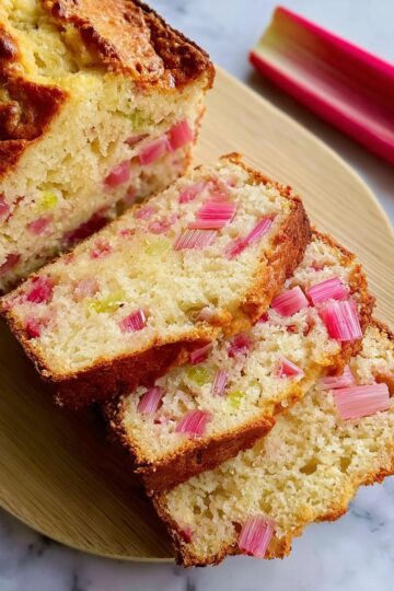 Delicious Lemon Rhubarb Bread