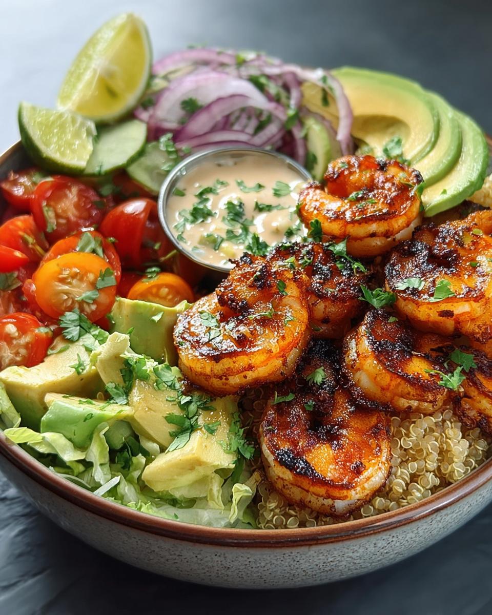 Easy Grilled Shrimp Bowl with Fresh Veggies - detail 1