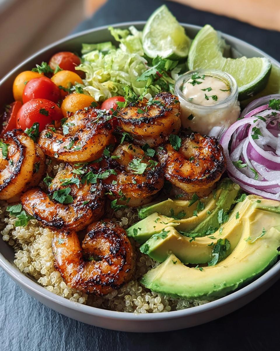 Easy Grilled Shrimp Bowl with Fresh Veggies