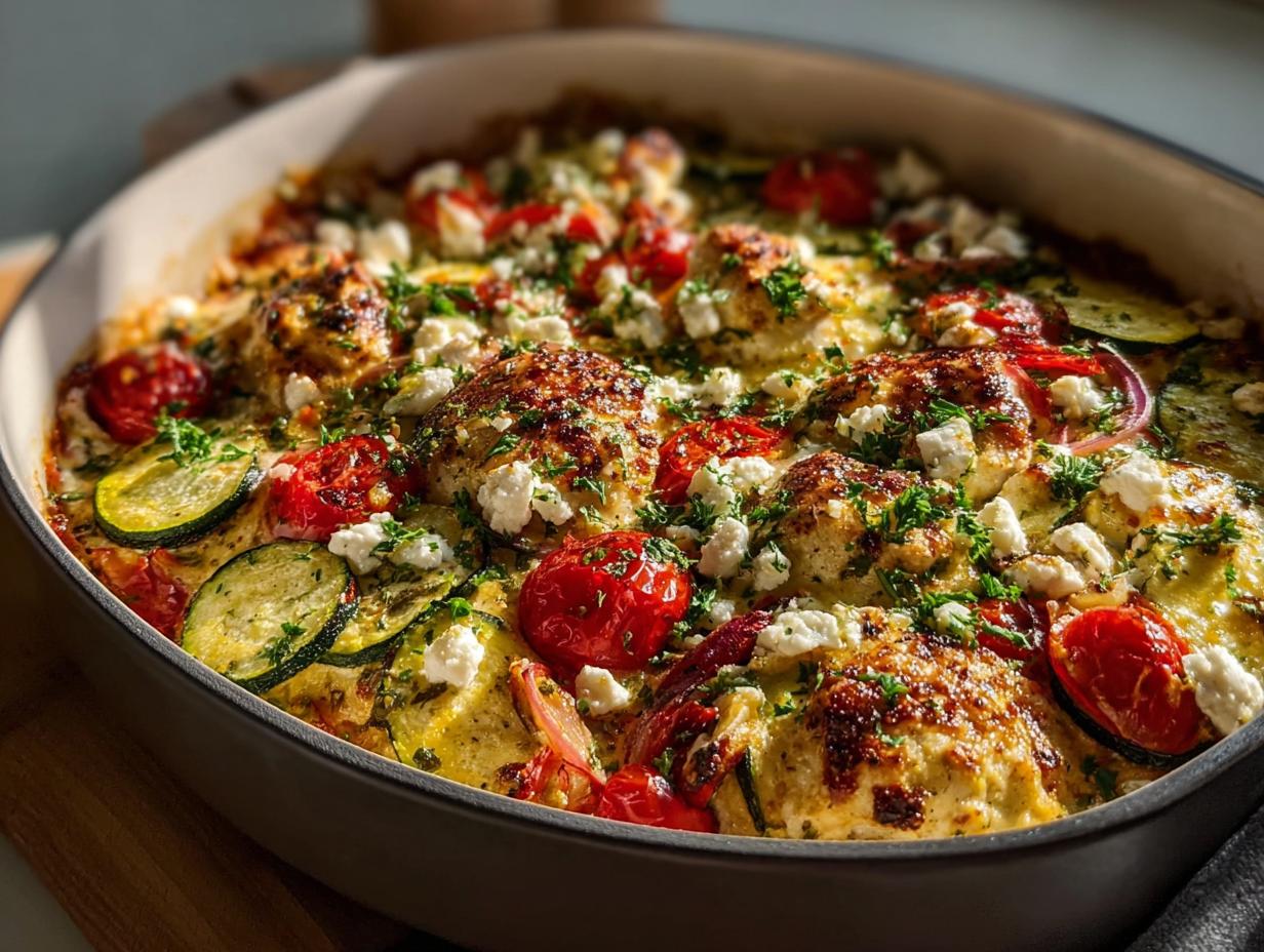 Easy Mediterranean Chicken Zucchini Bake - detail 1