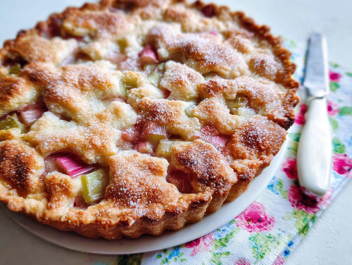 Easy Rhubarb Tart - detail 1