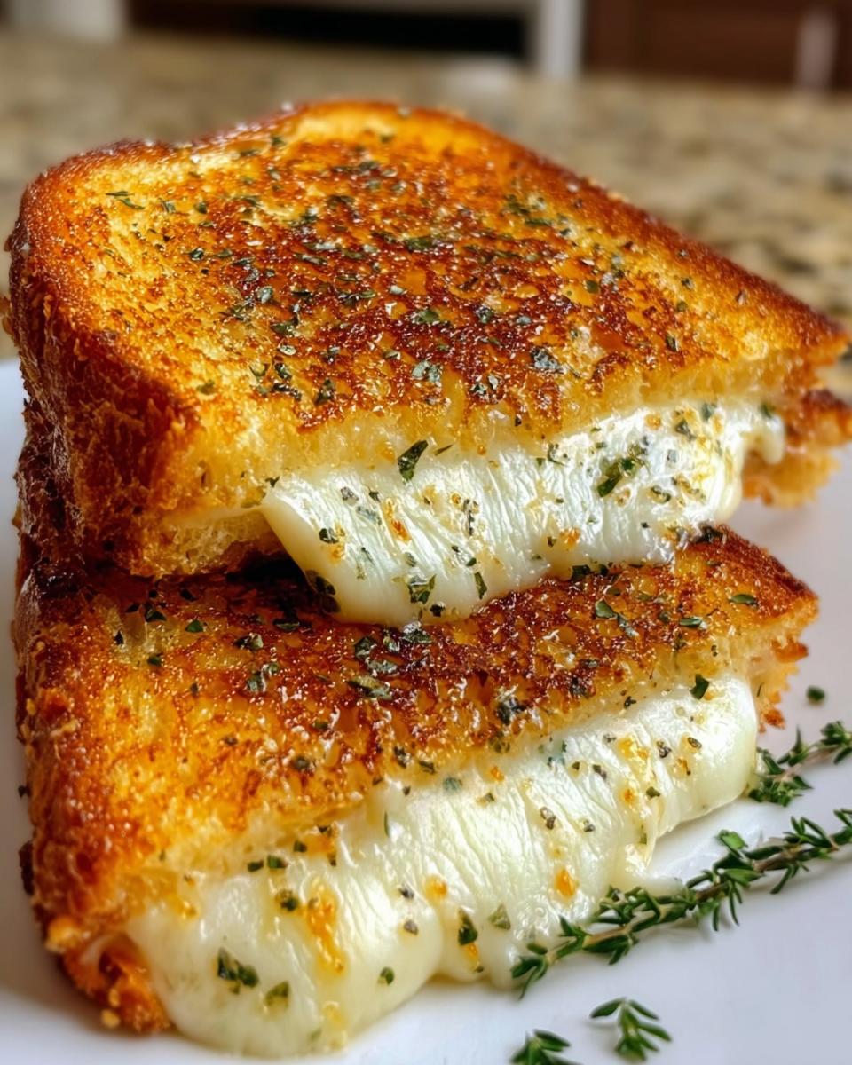 Garlic Bread Grilled Cheese
