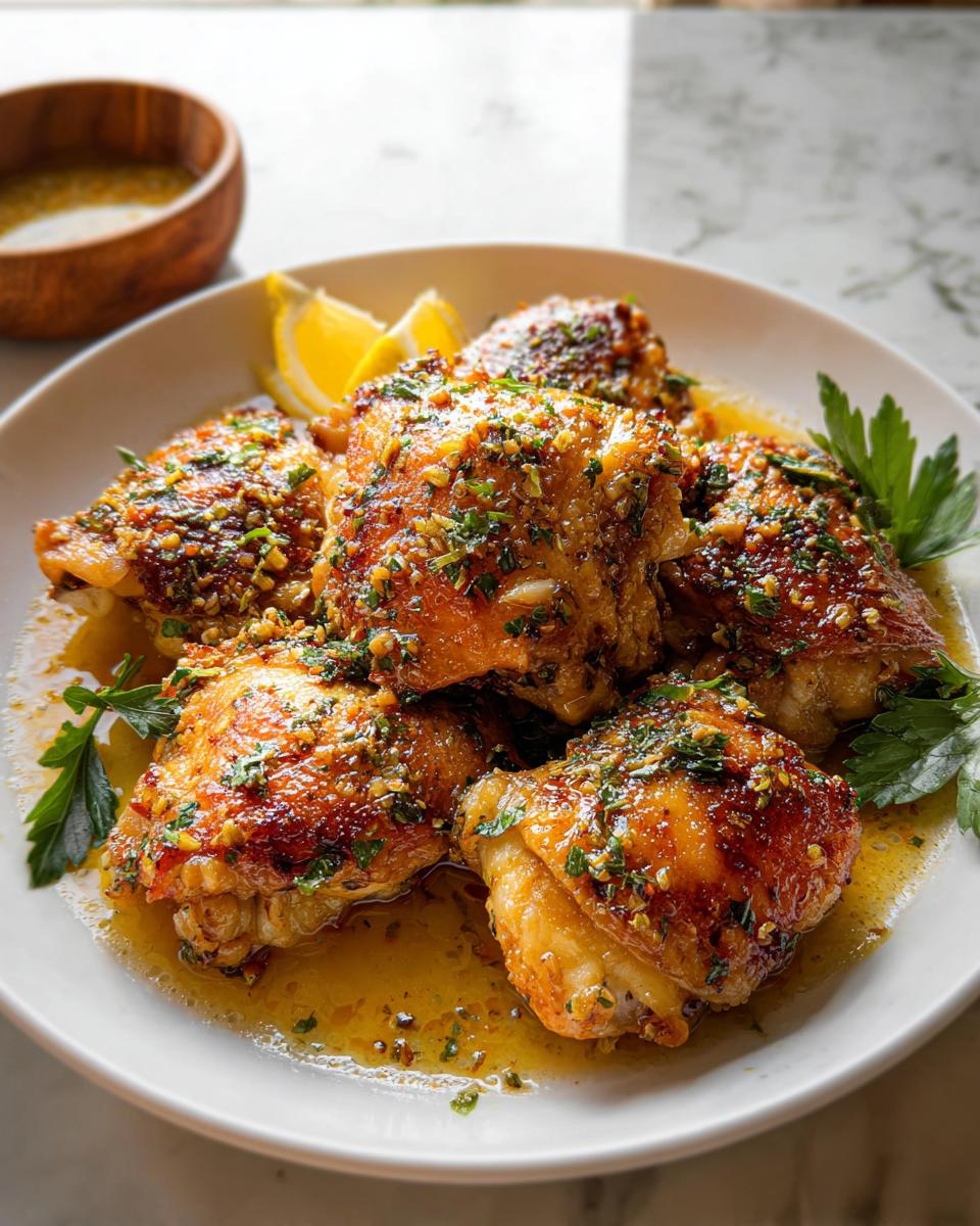 Garlic Lemon Chicken Thighs