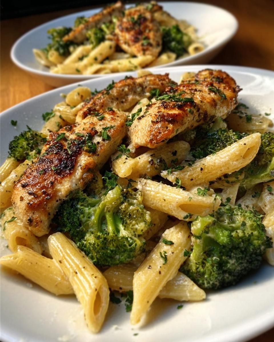 Garlic Parmesan Chicken with Roasted Broccoli Penne - detail 1