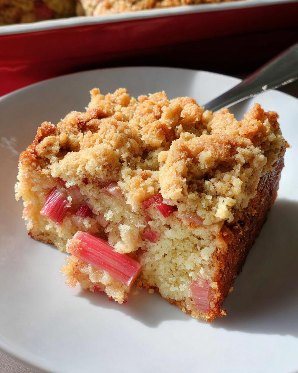 German Rhubarb Streusel Cake