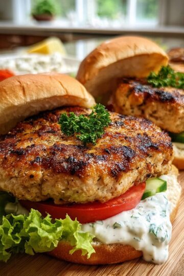 Greek Chicken Burgers