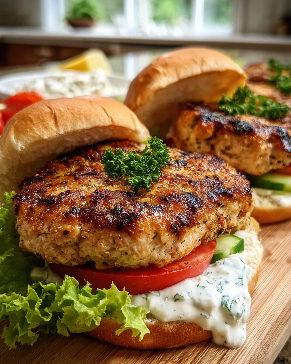 Greek Chicken Burgers