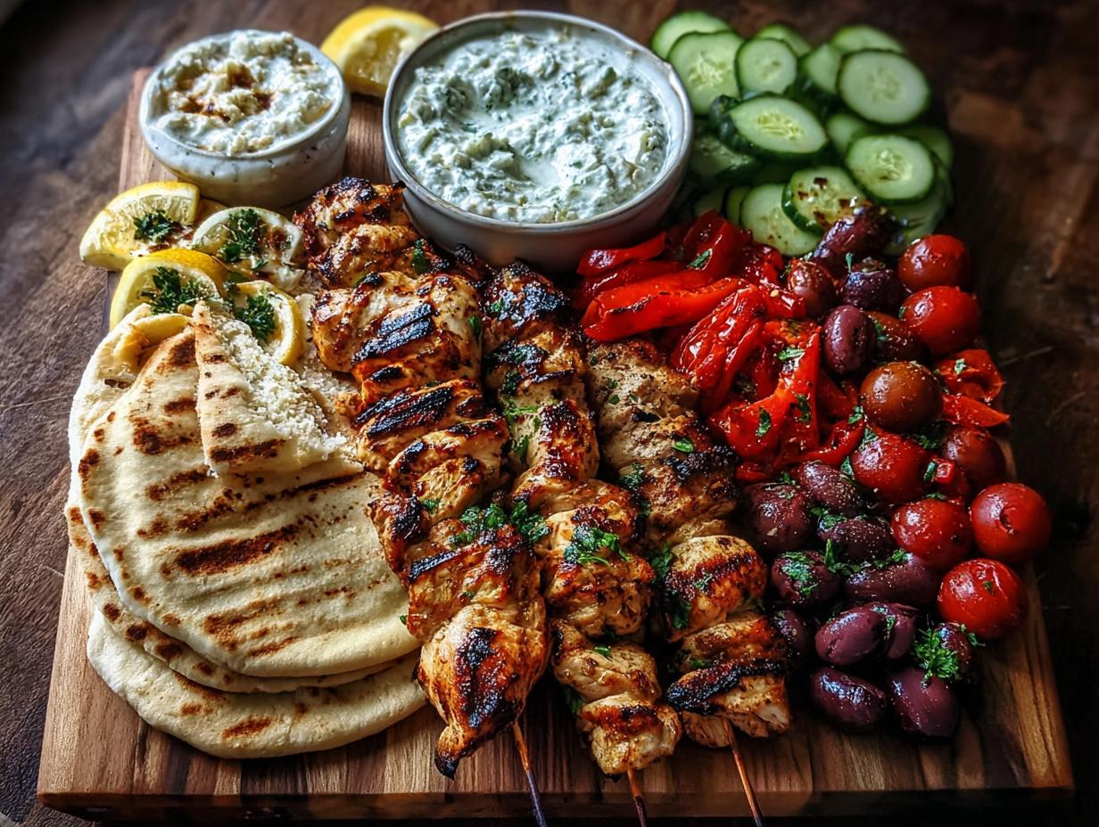 Greek Chicken Souvlaki Grazing Board Perfect for Festive Feasts - detail 1