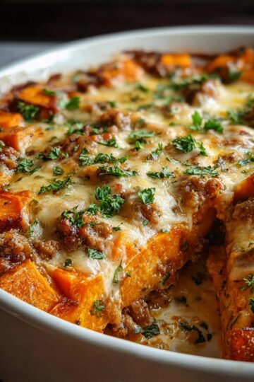 Ground Turkey Sweet Potato Bake