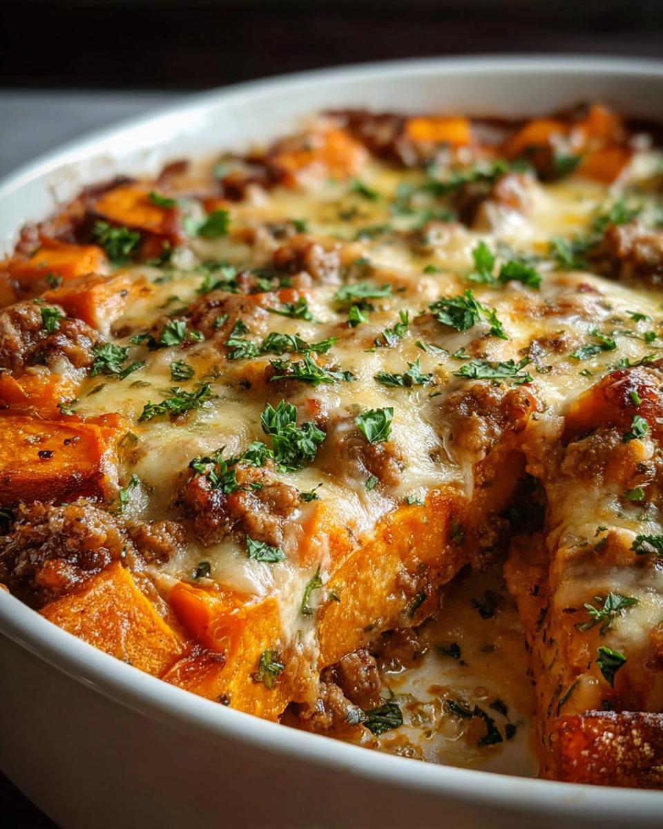 Ground Turkey Sweet Potato Bake