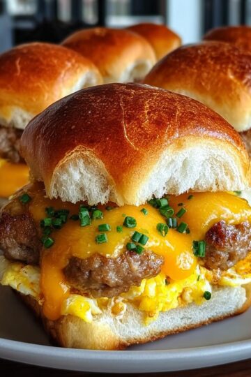 Hearty Breakfast Rolls with Sausage and Egg