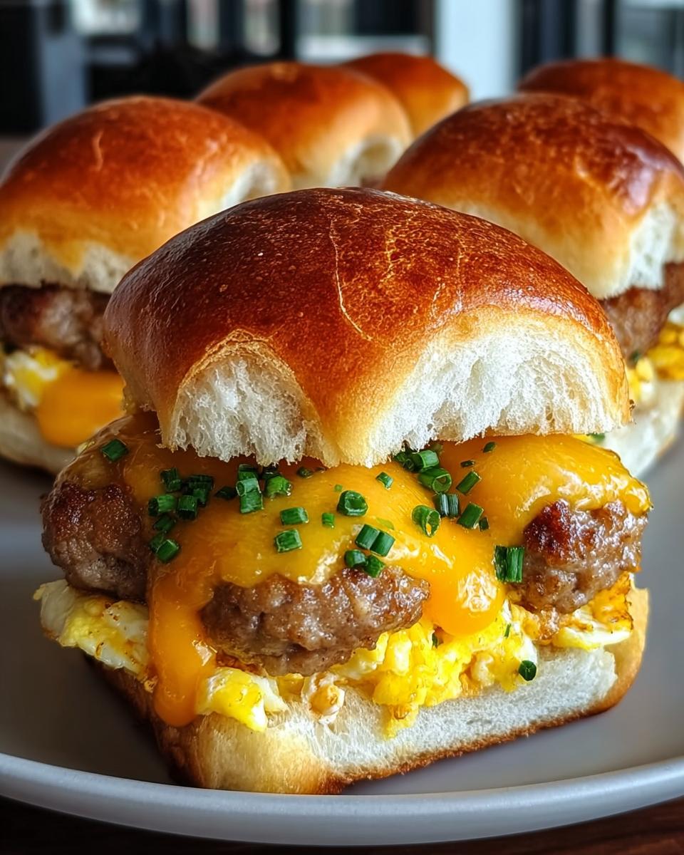 Hearty Breakfast Rolls with Sausage and Egg