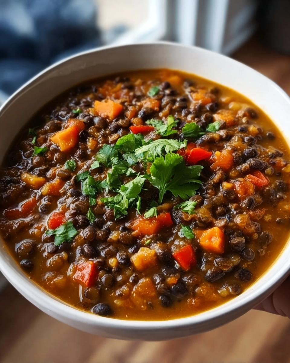 Hearty Protein-Packed Black Bean and Lentil Soup - detail 1