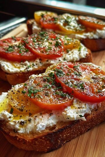 Herbed Ricotta and Tomato Toast