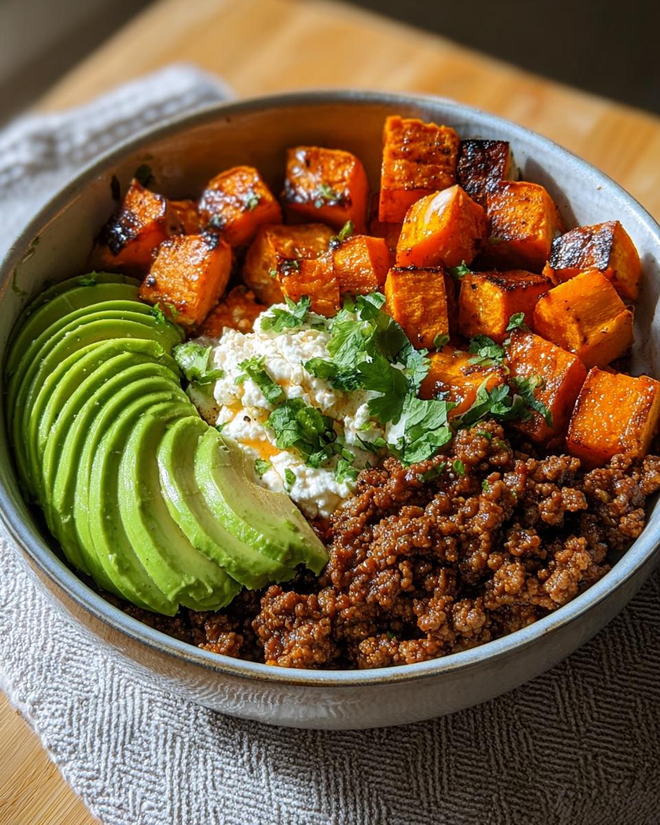 High Protein Hot Honey Beef Bowl