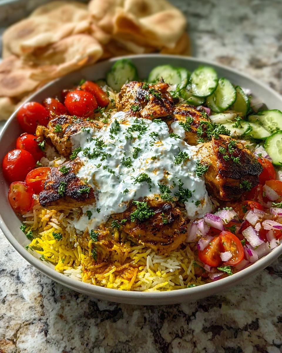 High Protein Mediterranean Chicken Rice Bowls