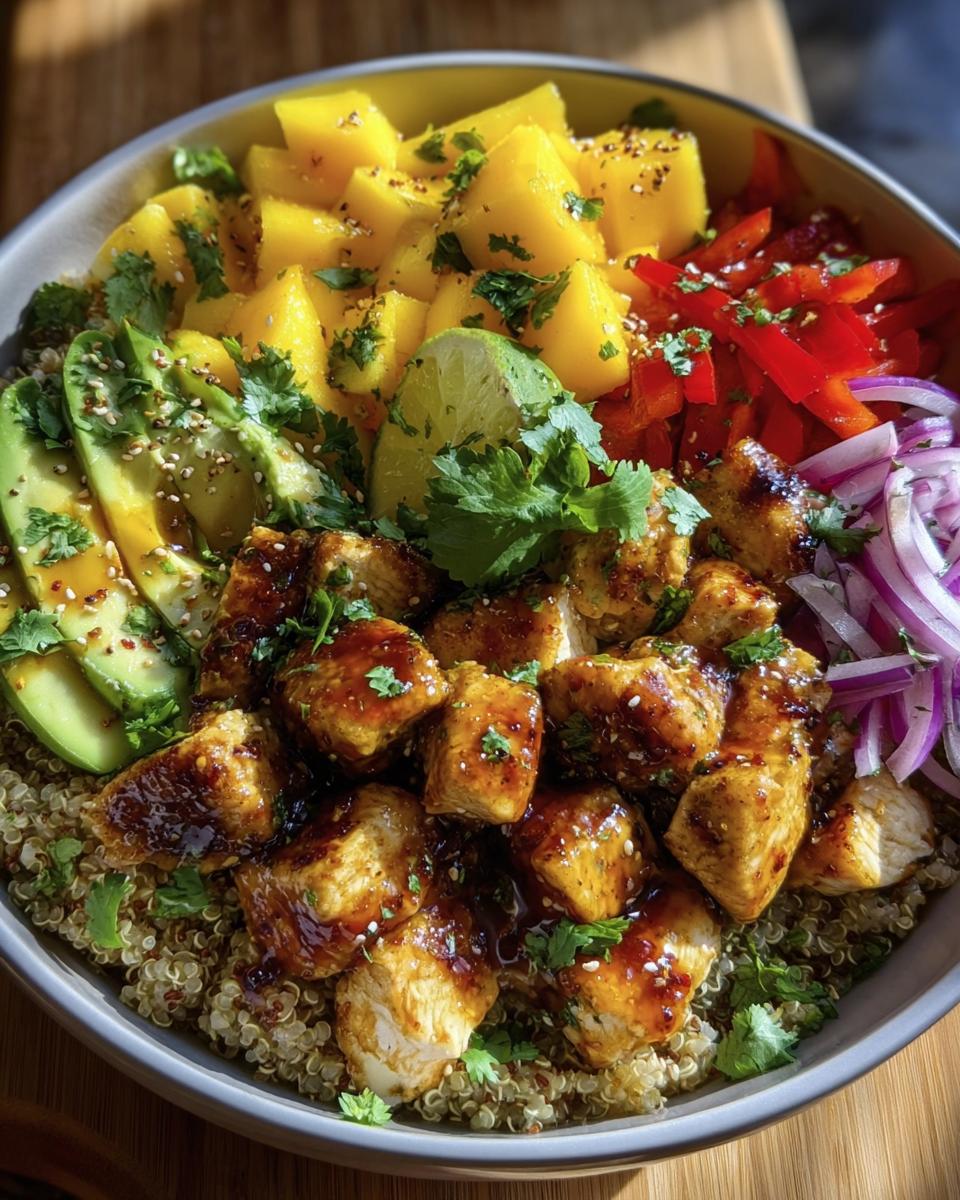 Honey-Lime Chicken & Quinoa Bowl with Mango & Avocado - detail 1