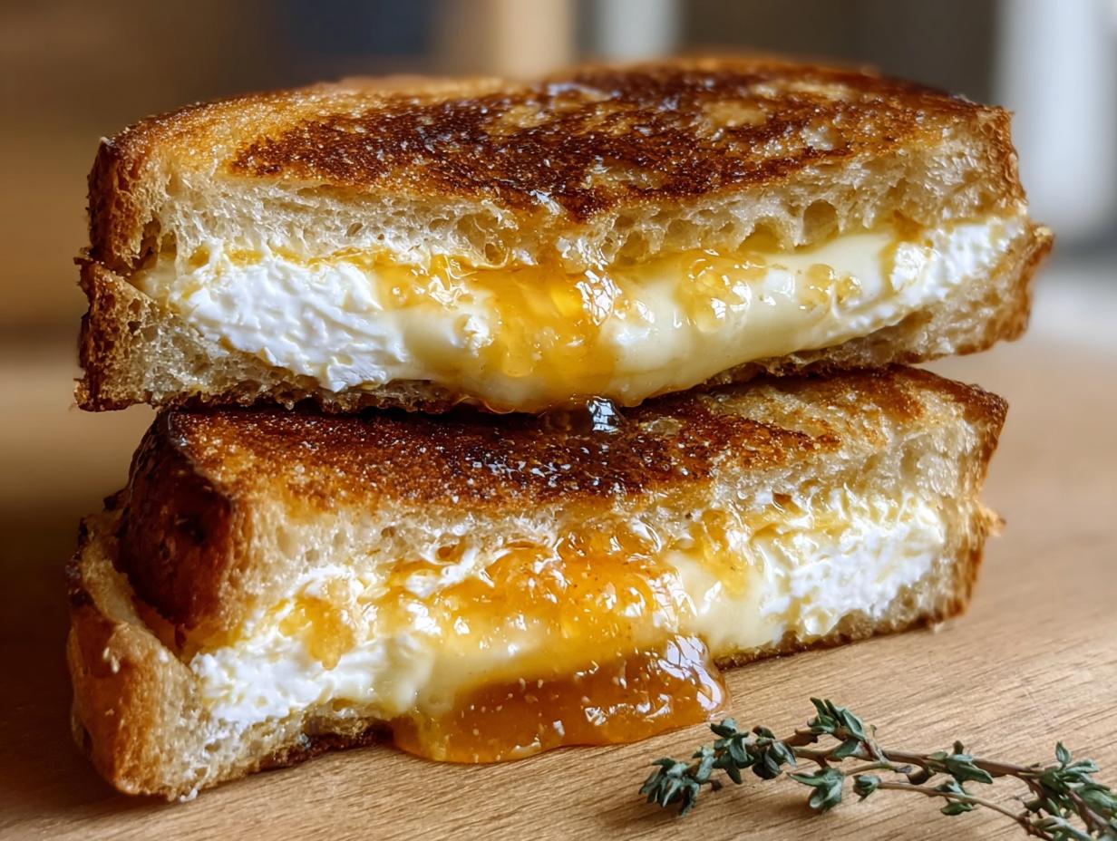 Indulge in Goat Cheese Grilled Cheese with Honey Bliss - detail 1