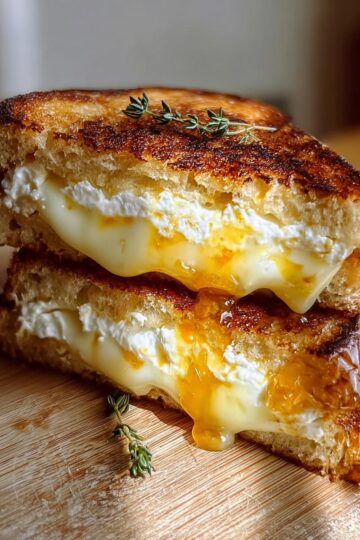 Indulge in Goat Cheese Grilled Cheese with Honey Bliss