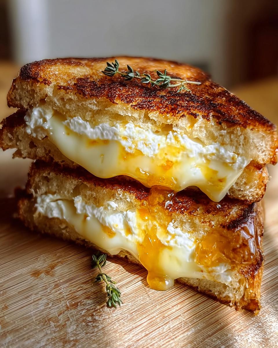 Indulge in Goat Cheese Grilled Cheese with Honey Bliss