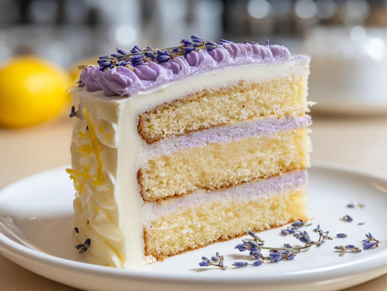 Lemon Lavender Cake - detail 1