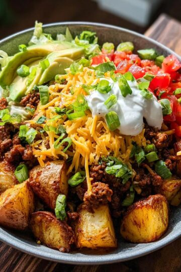 Loaded Potato Taco Bowl