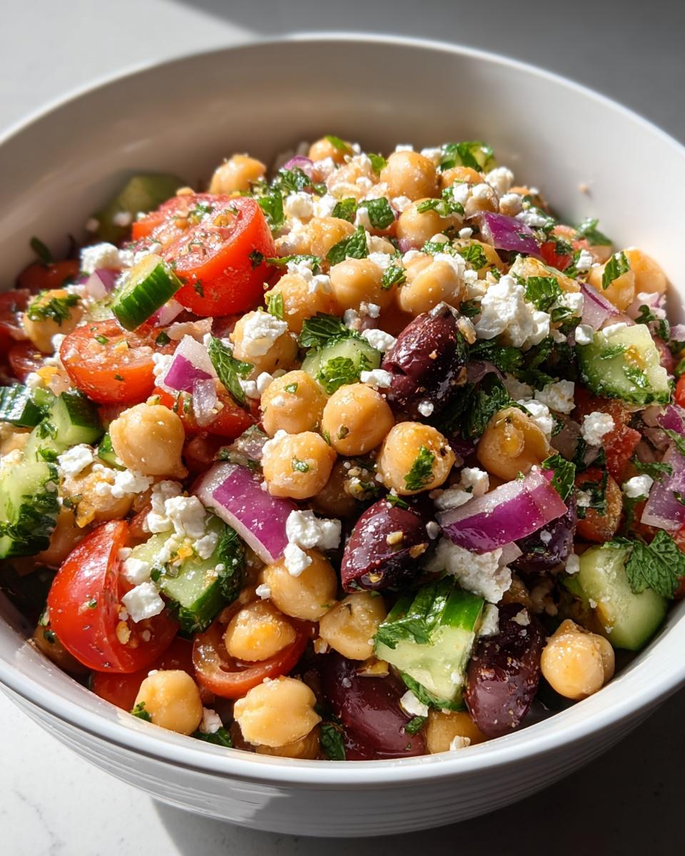 Mediterranean Chickpea Feta Salad - detail 1