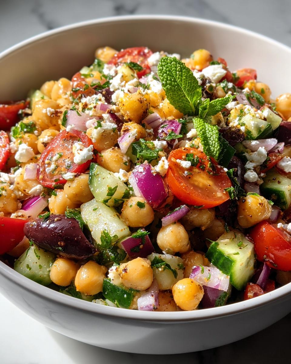 Mediterranean Chickpea Feta Salad