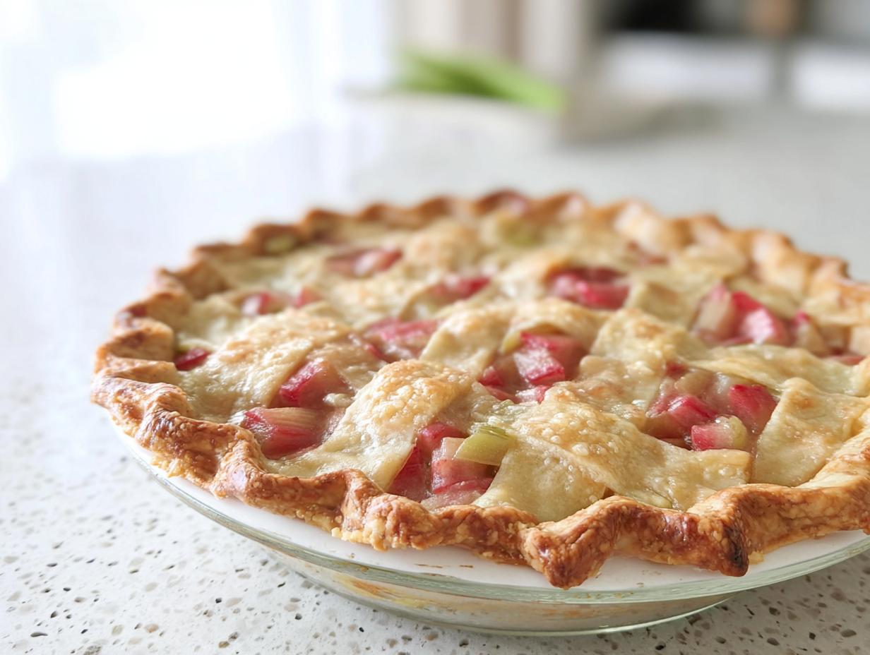 Old-Fashioned Rhubarb Pie - detail 1