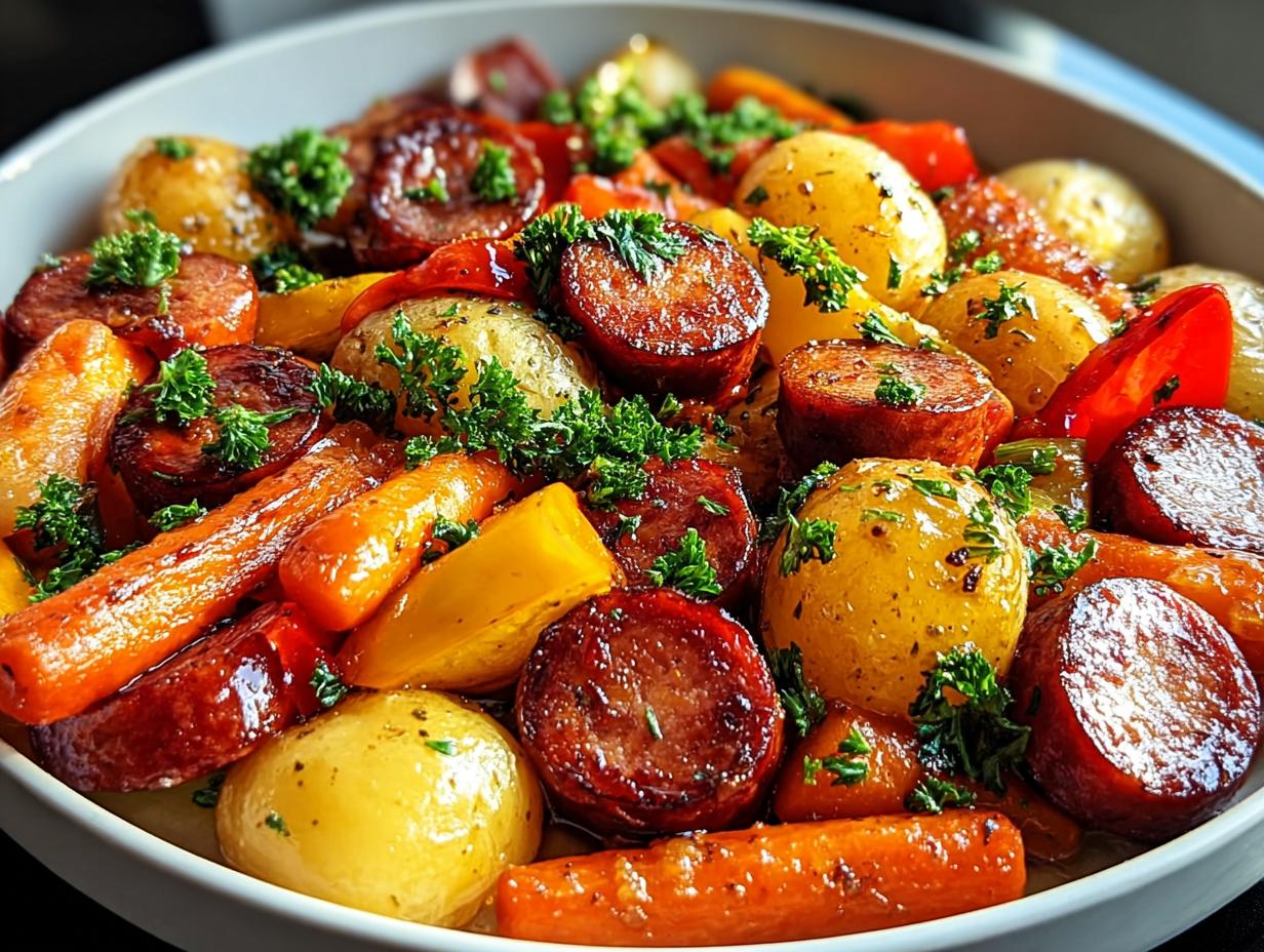 One-Pan Honey Garlic Kielbasa & Veggies: Easy Family Delight - detail 1