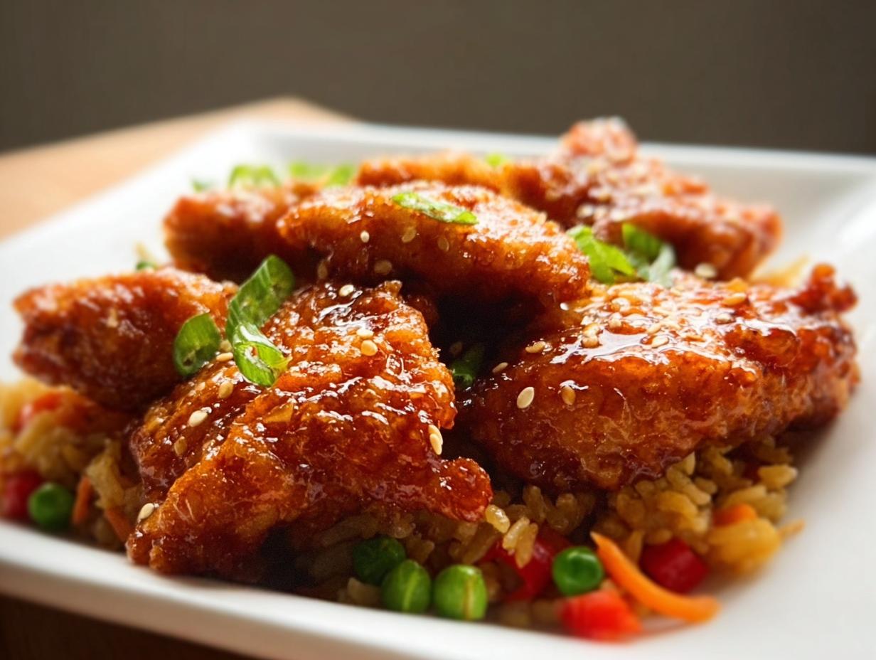 Orange Chicken and Fried Rice - detail 1