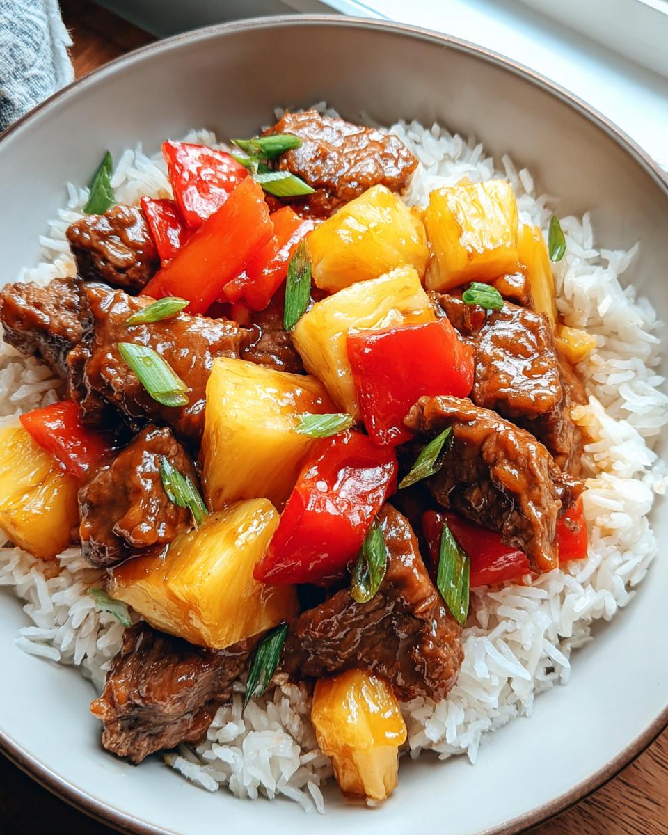 Pineapple Beef Stir Fry