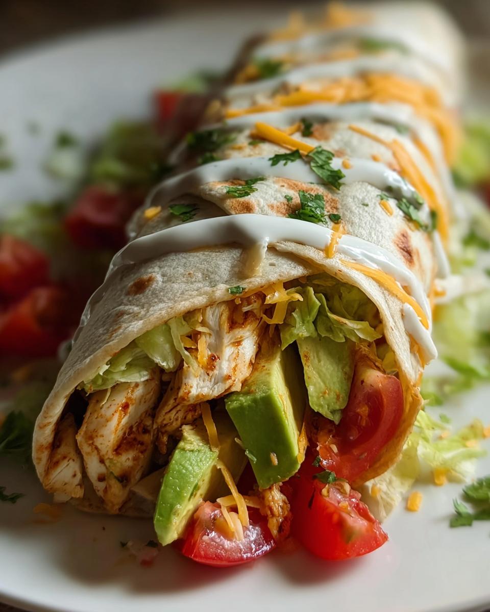 Quick & Easy Chicken Avocado Wrap - detail 1