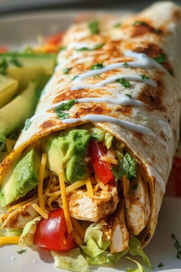 Quick & Easy Chicken Avocado Wrap