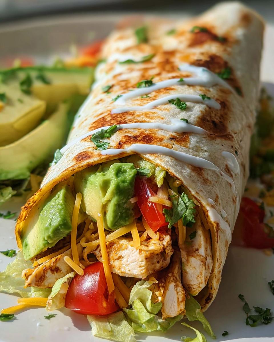 Quick & Easy Chicken Avocado Wrap
