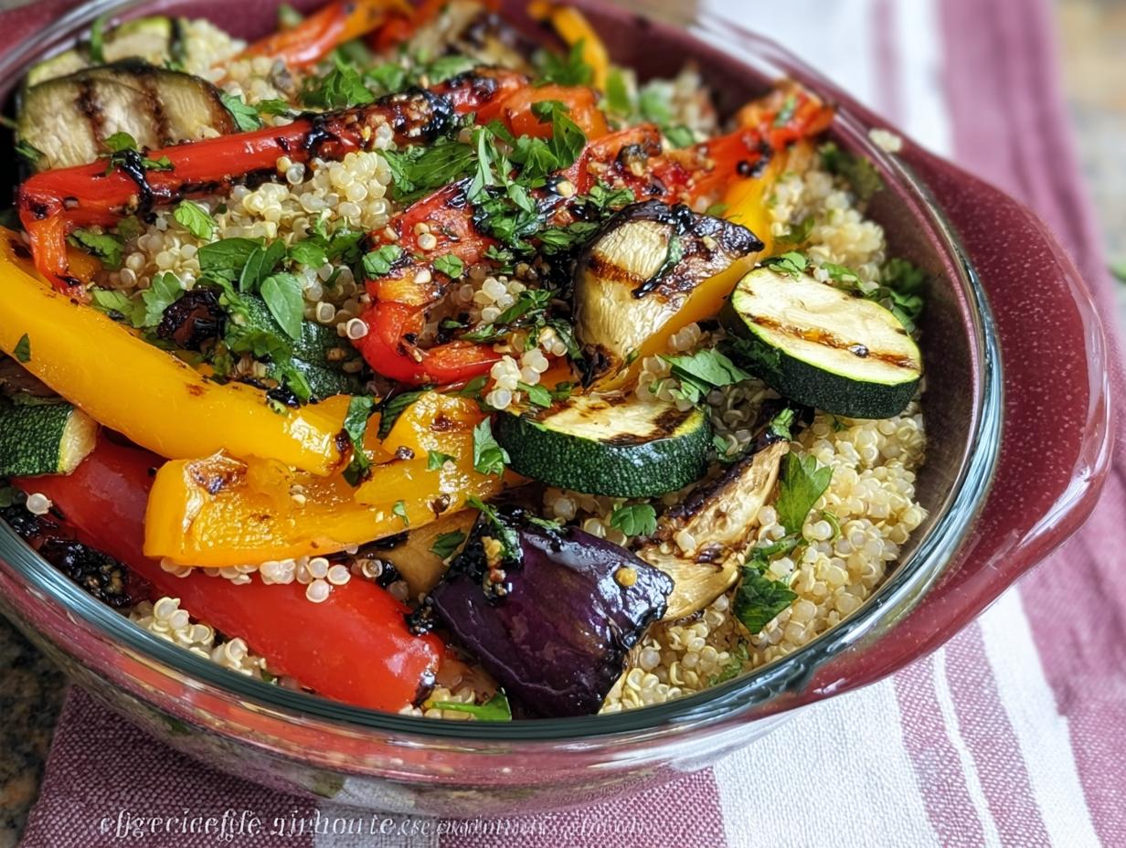 Quinoa Salad with Grilled Vegetables - detail 1