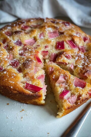 Rabarberkage (Rhubarb Cake)