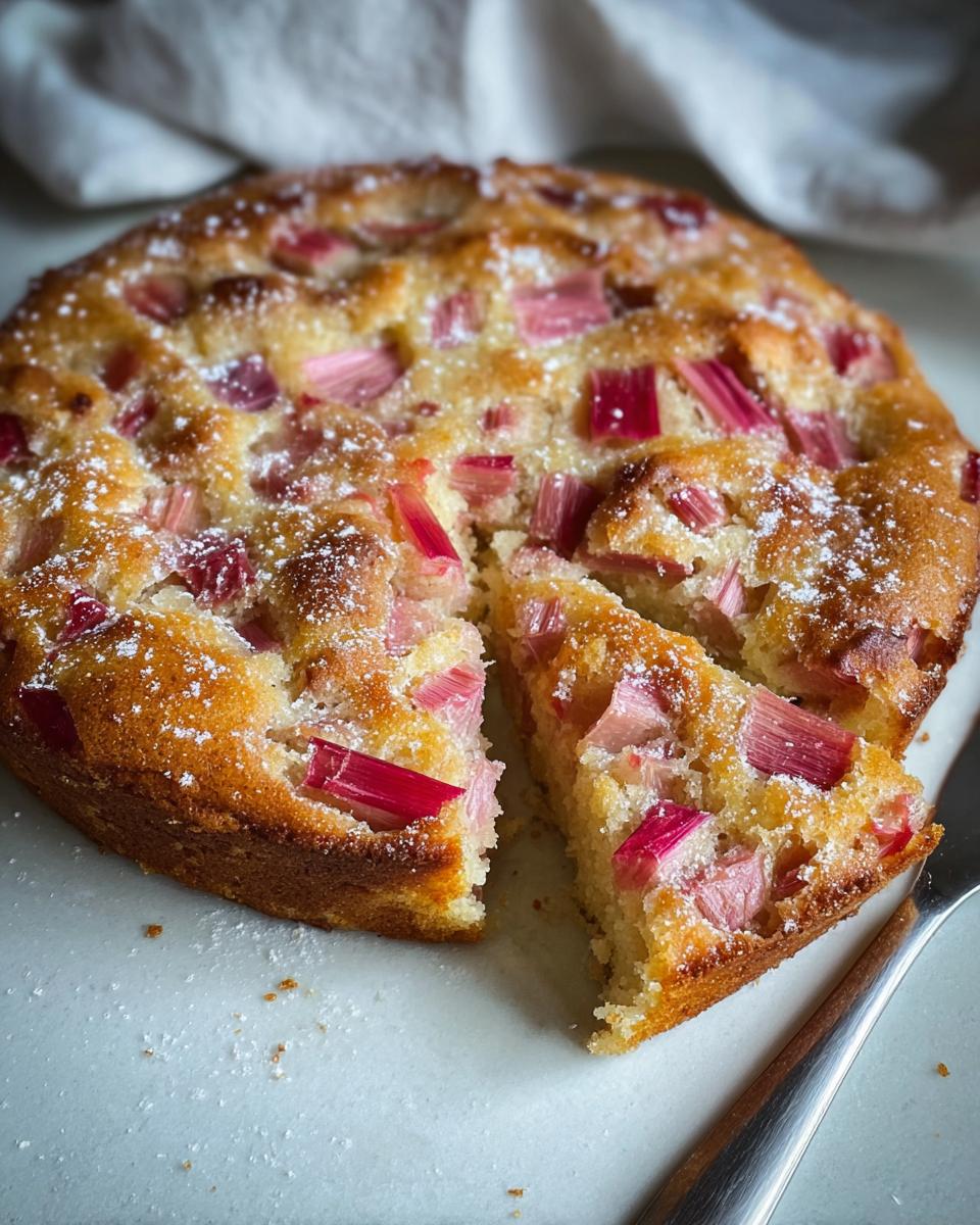 Rabarberkage (Rhubarb Cake)