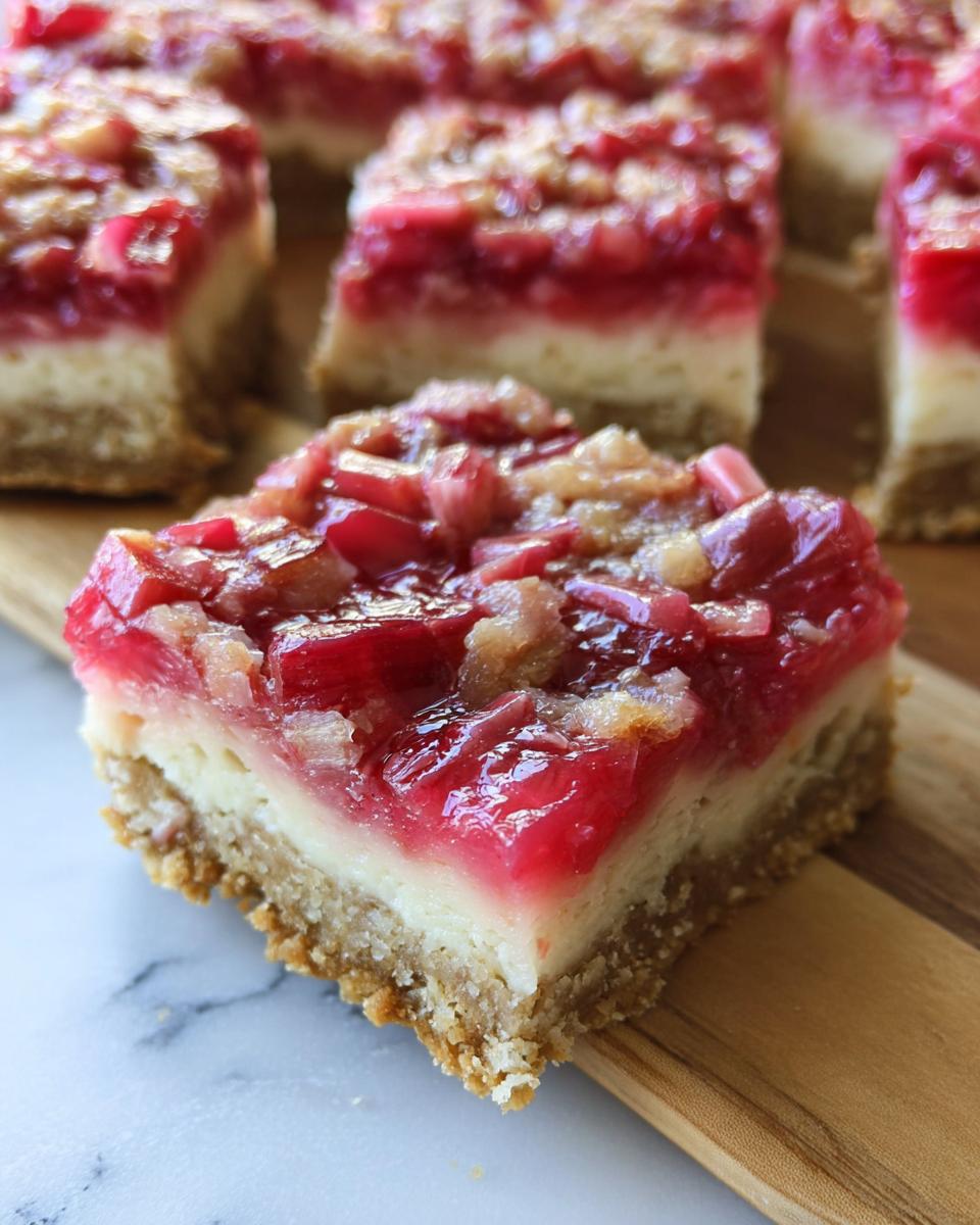 Rhubarb Cheesecake Bars