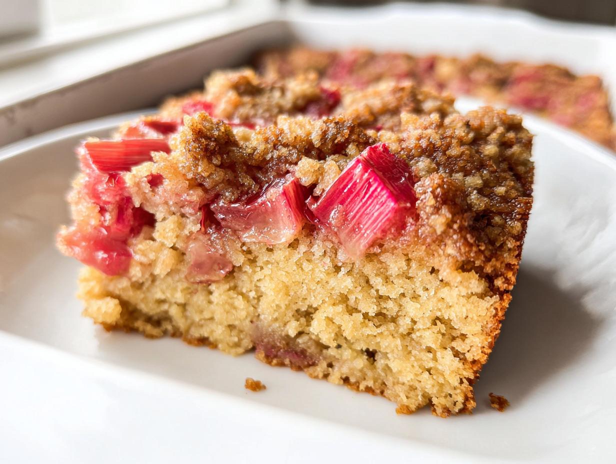 Rhubarb Coffee Cake - detail 1