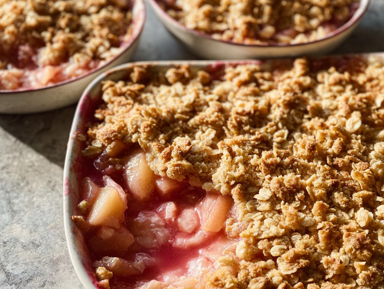 Rhubarb Crisp - detail 1