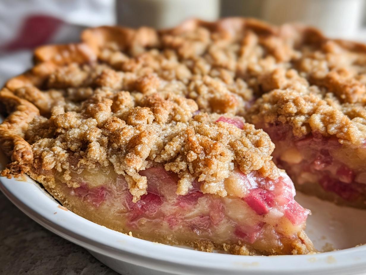 Rhubarb Custard Pie - detail 1