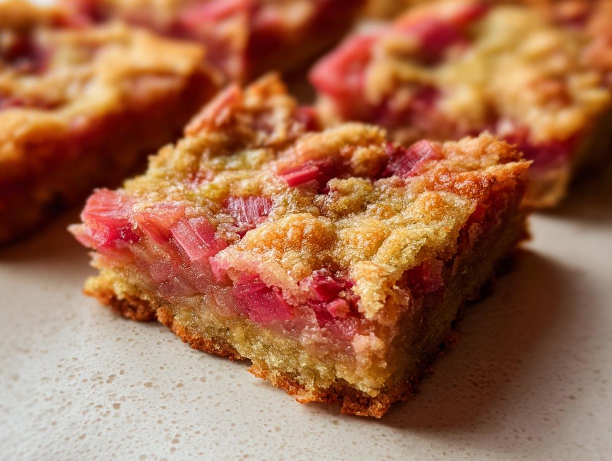 Rhubarb Dream Bars - detail 1