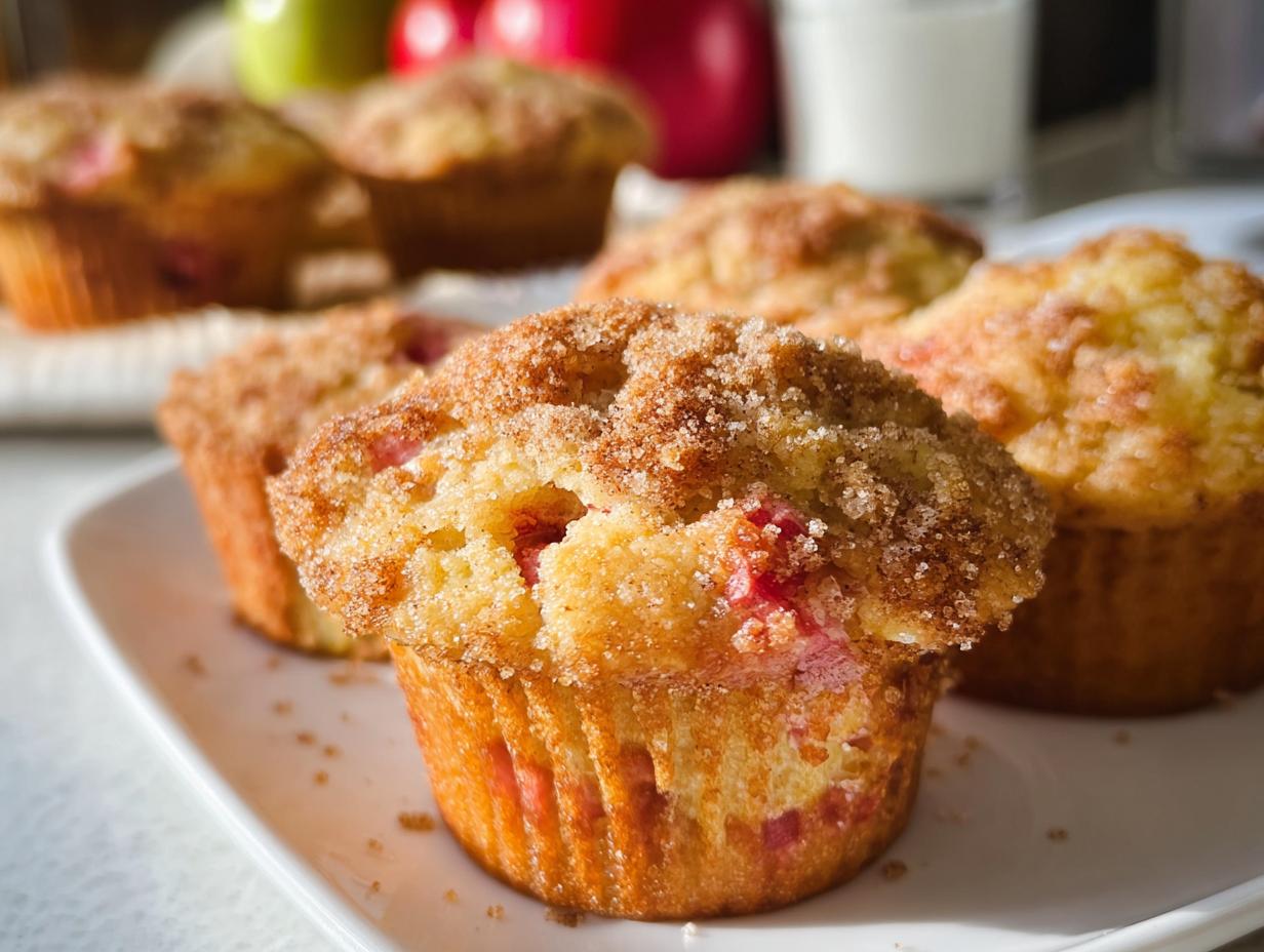 Rhubarb Muffins - detail 1