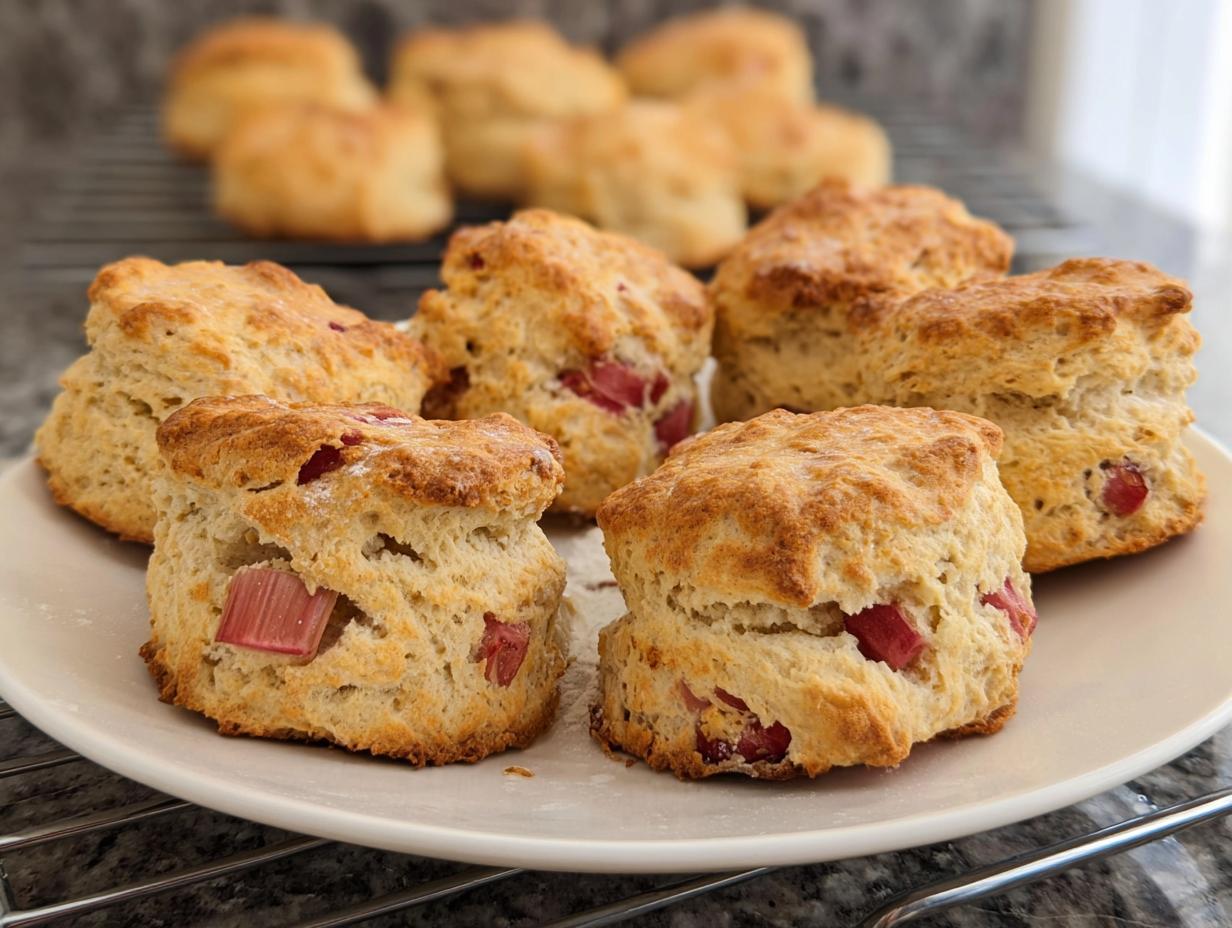 Rhubarb Scones - detail 1