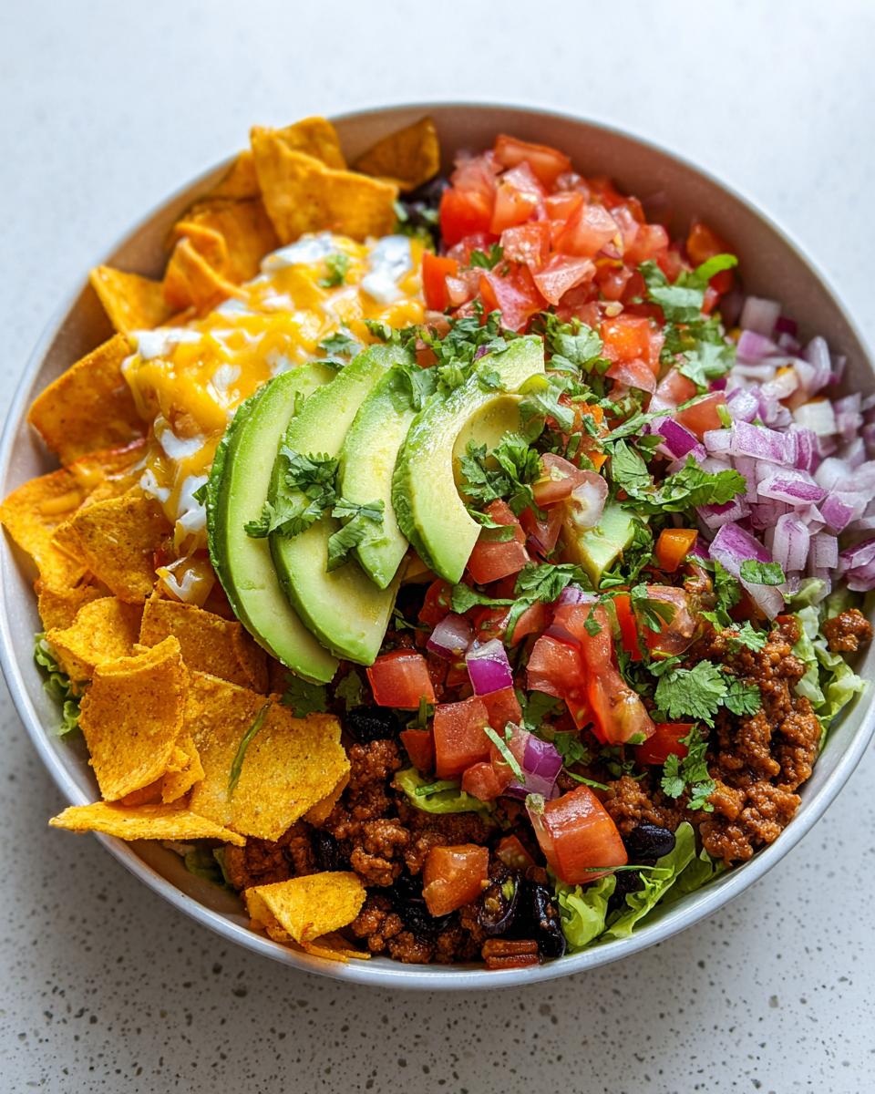 Roasted Taco Bowl with Crispy Chips and Fresh Toppings Recipe - detail 1