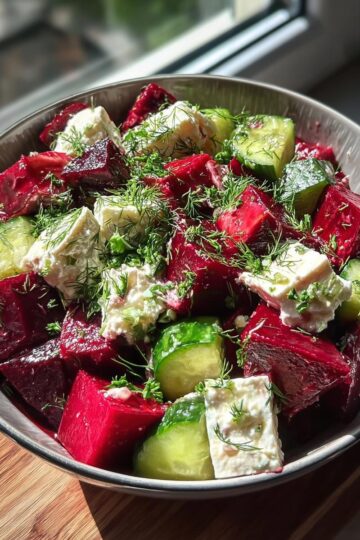 Rote Bete Feta Gurken Salat